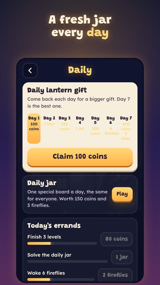 The daily gift, daily jar and errands